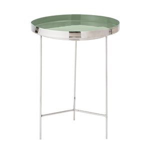 Mint Green Aluminium Side Table / Tray - Five And Dime