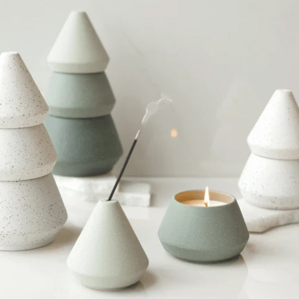 Cypress & Fir Tree Stack - Ceramic Candle