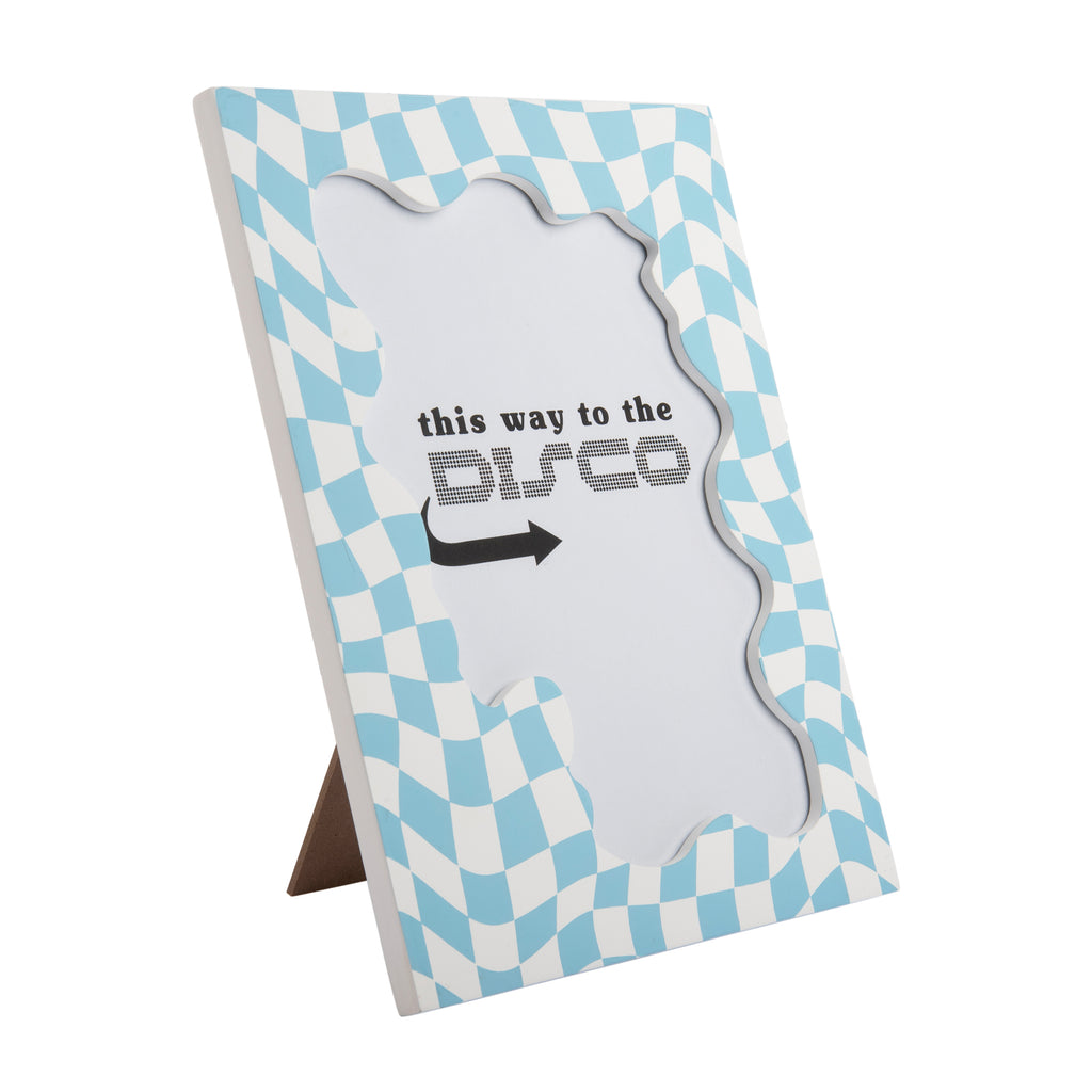 Checker Picture Frame Checker Photo Frames - Black / Soft Blue – Five And Dime
