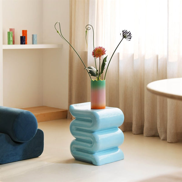 Blue Pillar Whip Side Table