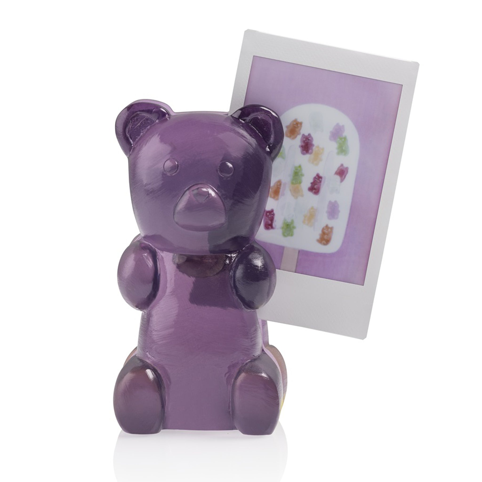 Candy Bear Photo holder - Popping Purple Bitten Design Gifts
