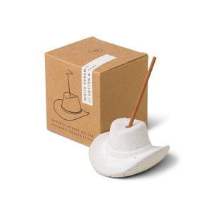 Cowboy Hat Incense Holder - White Paddy Wax