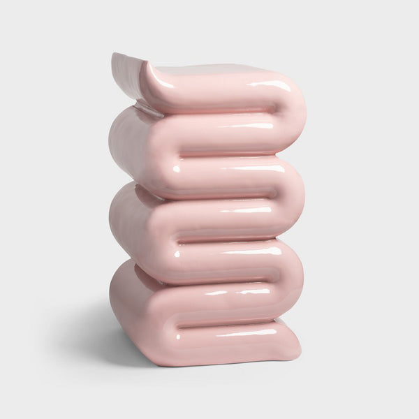 Large Whip Pillar - Pink Side Table &Klevering