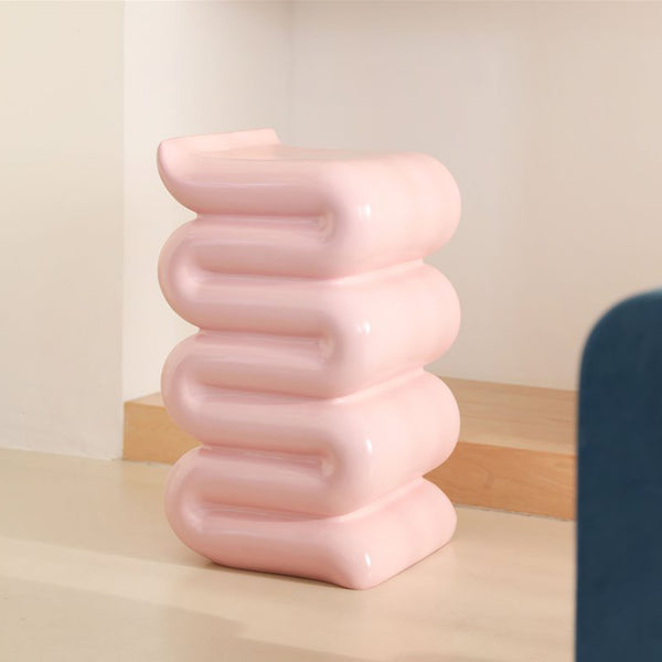 Large Whip Pillar - Pink Side Table &Klevering