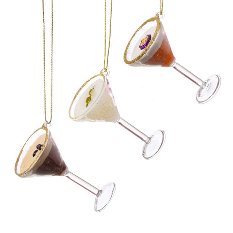 Martini Cocktails Baubles - Set Of 3 Sass & Belle