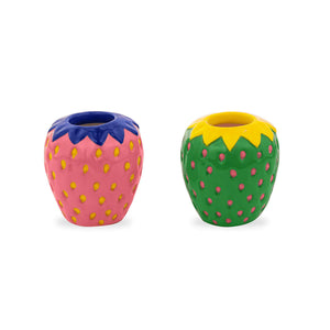 Strawberry Candle Holders - Set Of 2 Ban.do