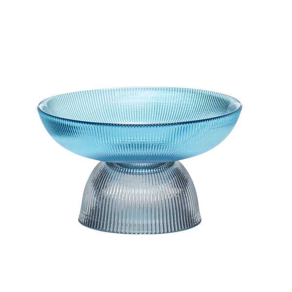 Glass Bowl - Blue / Grey Hübsch