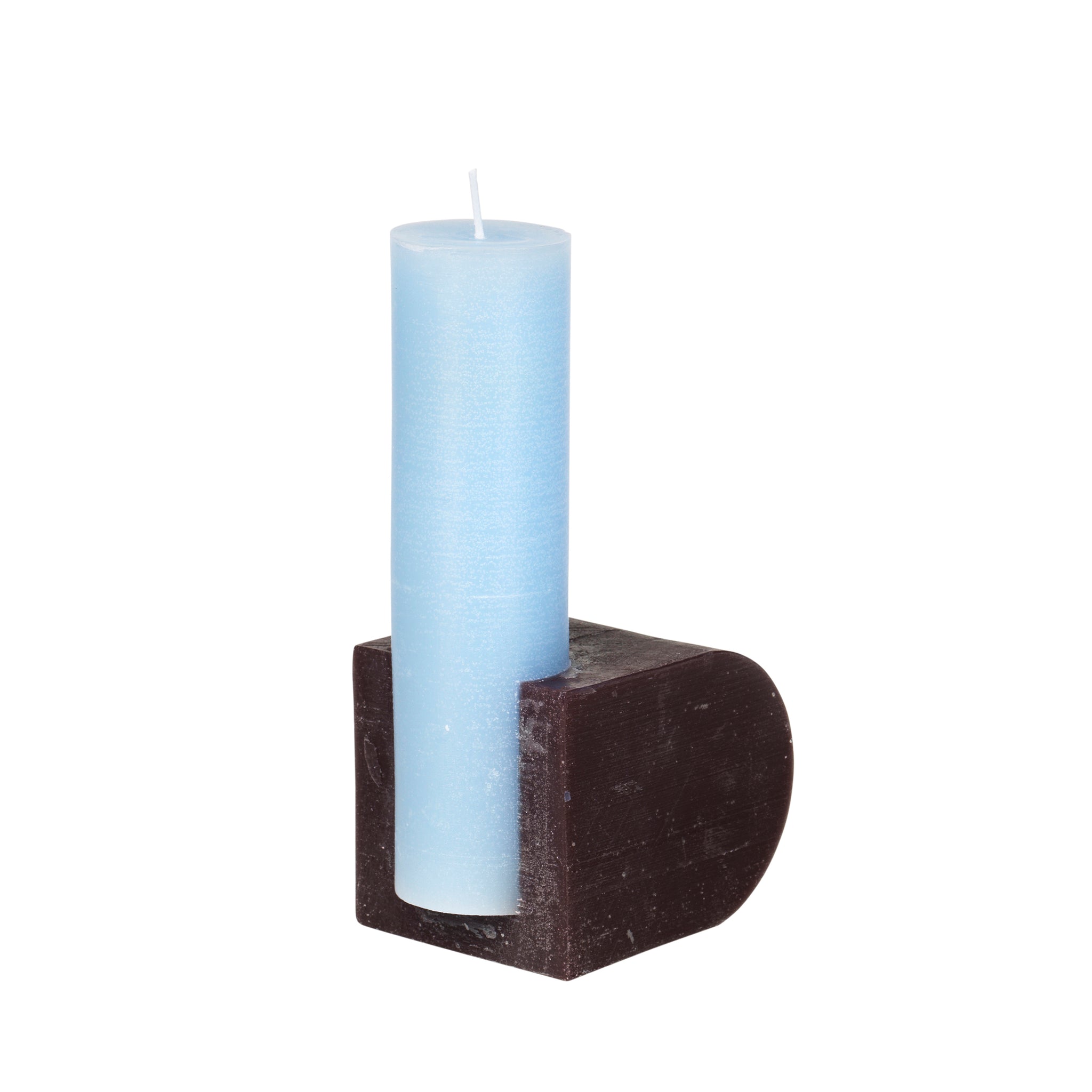 Blocke Candle - Light Blue / Brown Broste