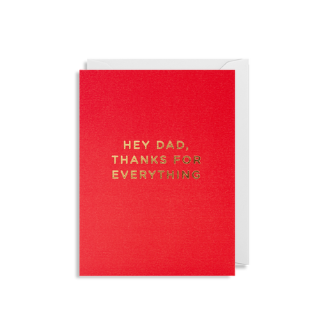'Hey Dad Thanks For Everything' - Mini Card - Five And Dime