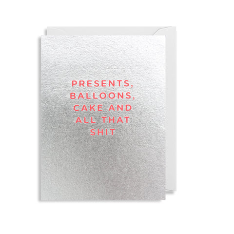 Presents, Balloons Cake... - Mini Card - Five And Dime