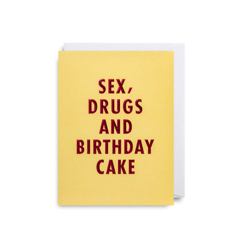 Drogas sexuales y pastel de cumpleaños - Mini tarjeta