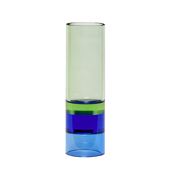 Astro Crystal Tealight Holder - Green / Blue Hübsch