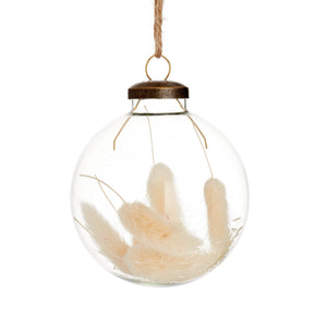 Dried Bunny Tails Filled Bauble