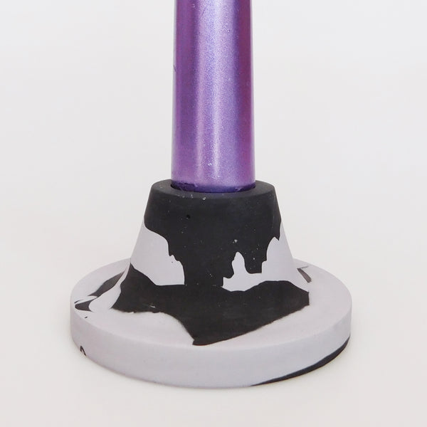 Single Candle Holders -  Purple Swirl /  Blue Wash / Miami Pop / Mono - Five And Dime