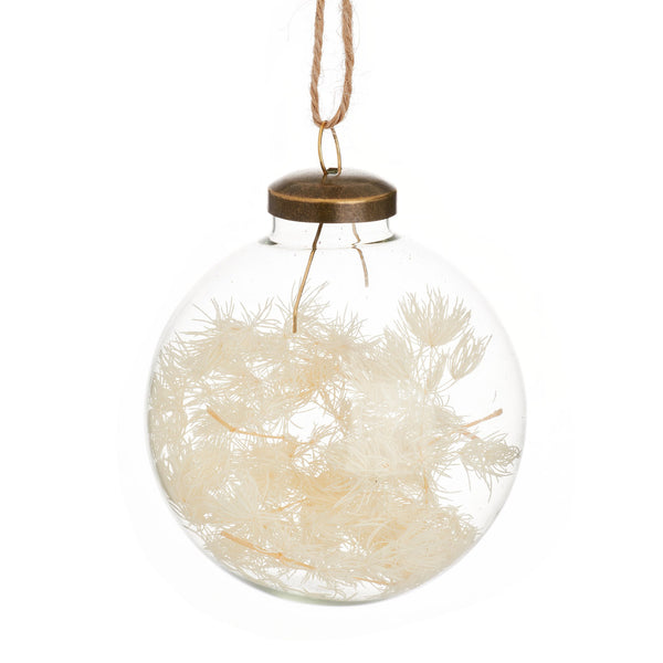 Dried Fern Filled Bauble