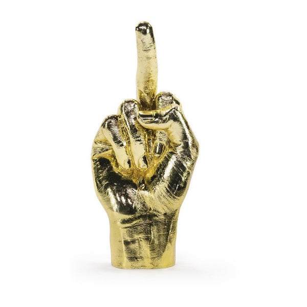 'The Finger' Hand Sculpture - Gold - Five And Dime