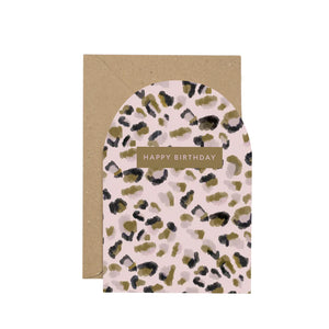 Happy Birthday - Lilac Leopard Card