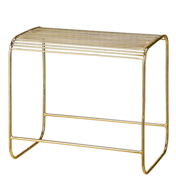 Gold Wire Stool - Five And Dime