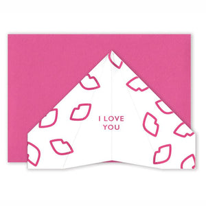 'I Love You' - Paper Plane Card - Five And Dime