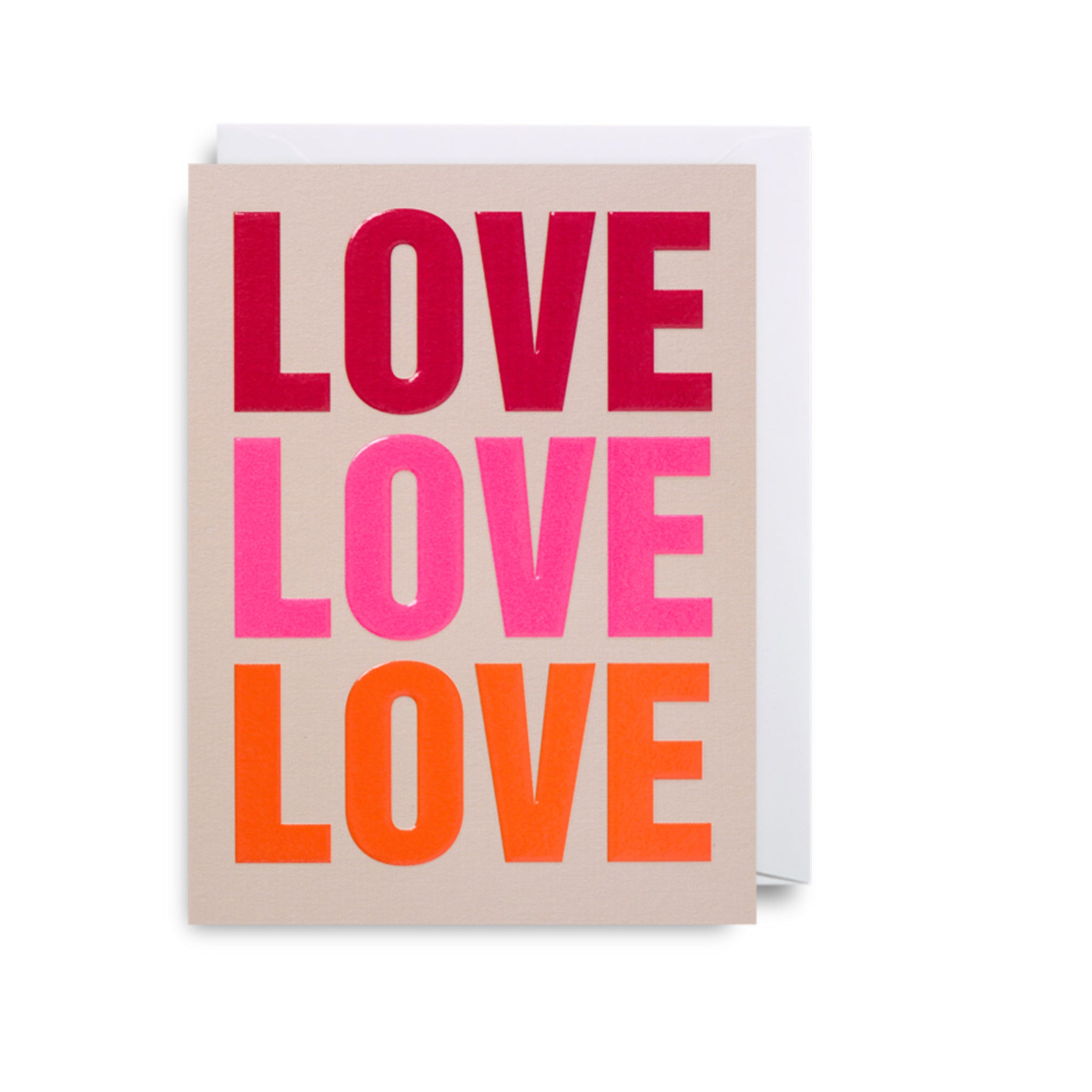 'Love Love Love' - Mini Card - Five And Dime