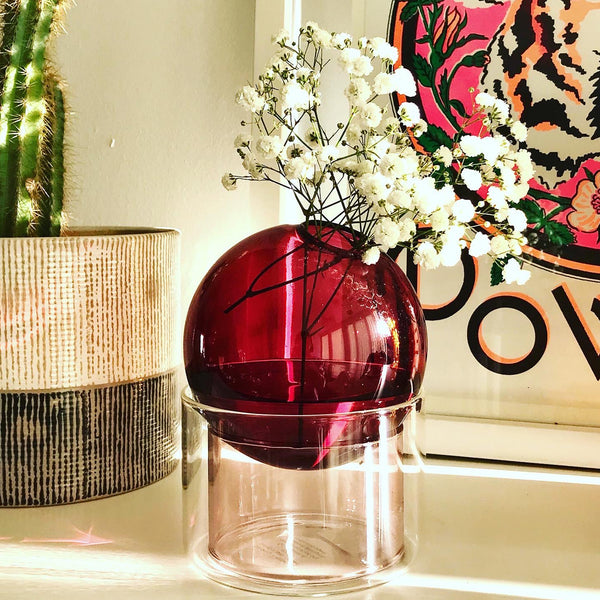 Red Orb Minimalist Vase