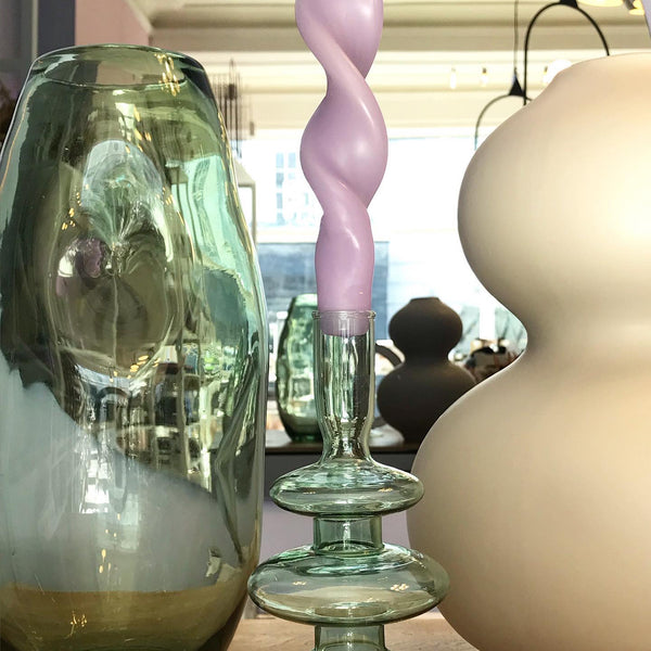 Organic Shaped Glass Vase - Green