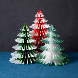 Paper Honeycomb Christmas Tree Decorations