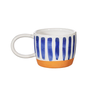 Blue Striped Paros Mug