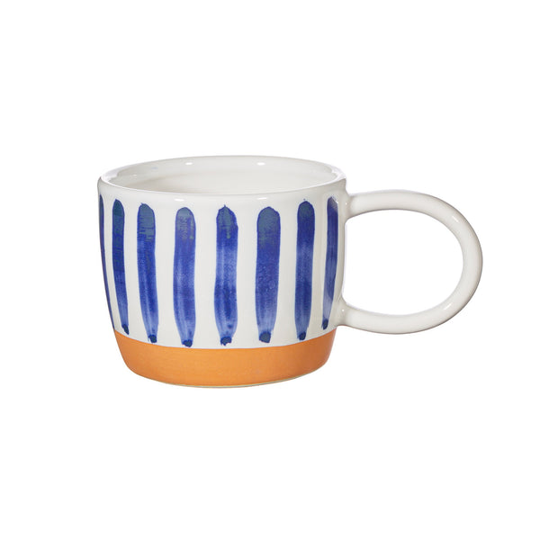 Blue Striped Paros Mug - Five And Dime