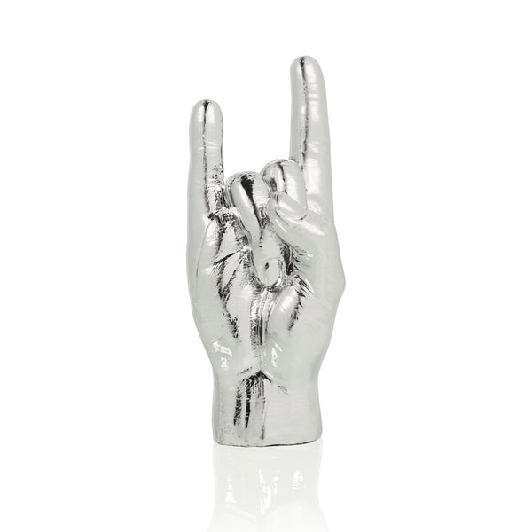 Rock on Photo Holder - Silver