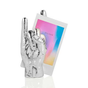 'Rock on' Photo Holder - Silver