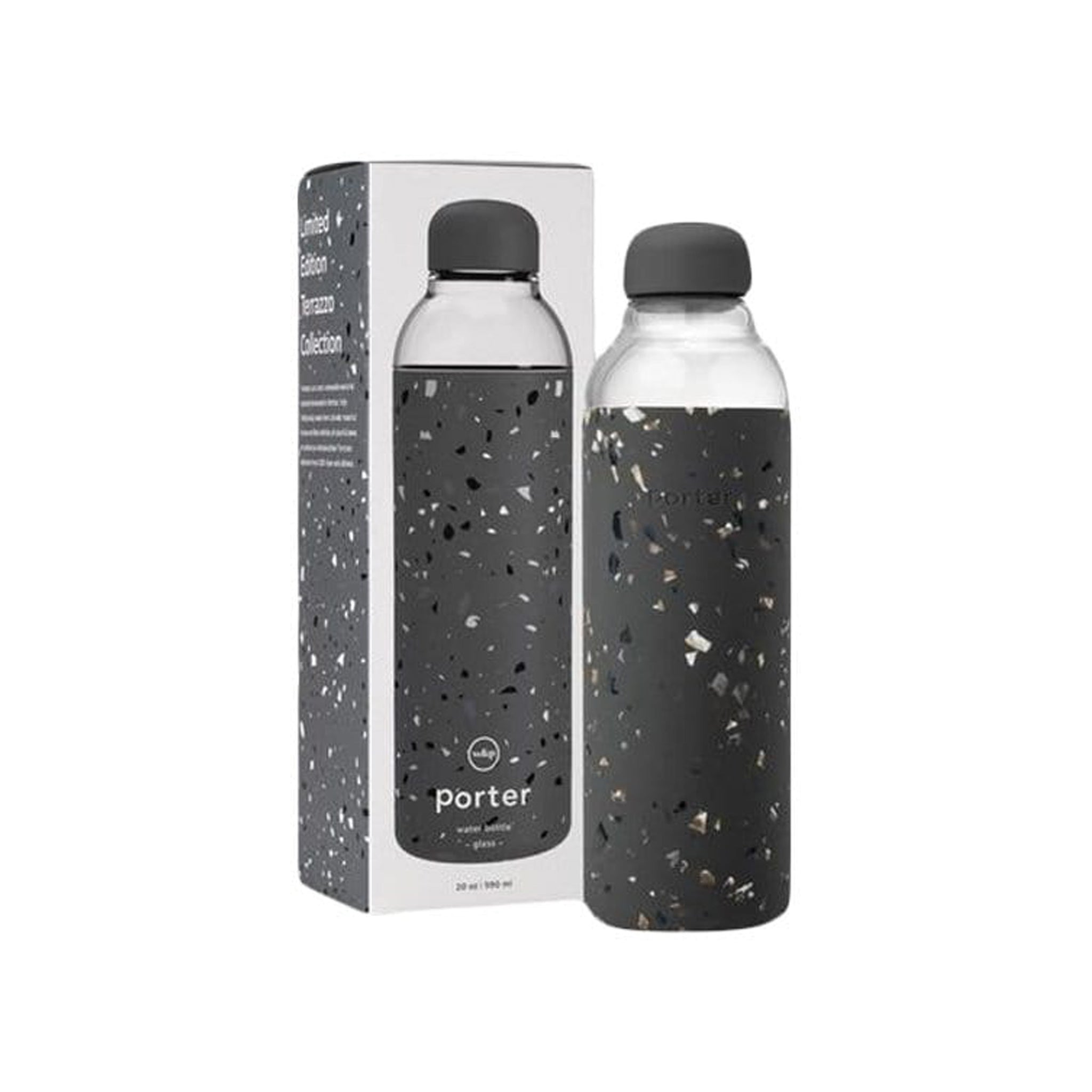 Terrazzo Water Bottle - Charcoal