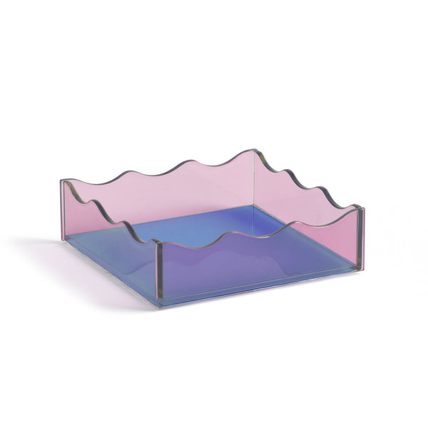 Wobble Wave Square Tray - Pink &Klevering