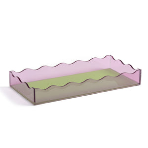 Wobble Wave Rectangle Tray - Pink &Klevering
