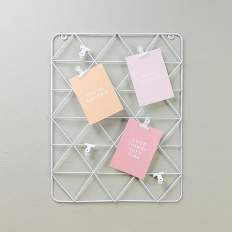White Wire Wall Grid (With Clips)