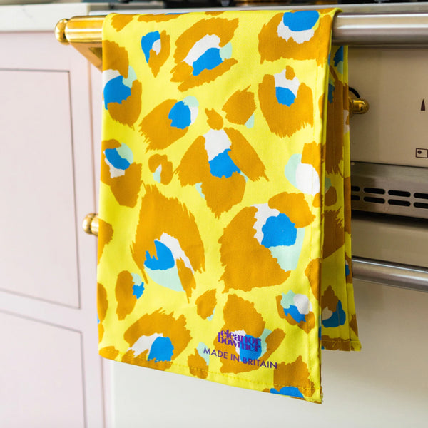Yellow Leopard Tea Towel